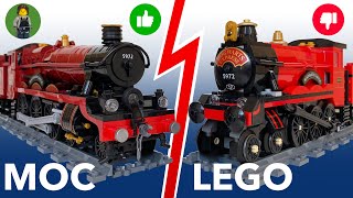 LEGO Hogwarts Express Comparison 2020  MOC VS LEGO [upl. by Vasiliu]