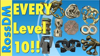 SOLVING EVERY LEVEL 10 HANAYAMA PUZZLE [upl. by Christianity]