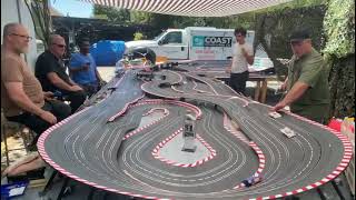 Carrera 132 Outdoor Slot Car Track in California  morning practice [upl. by Everara]