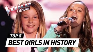 The BEST FEMALE Blind Auditions in The Voice Kids history [upl. by Annol]