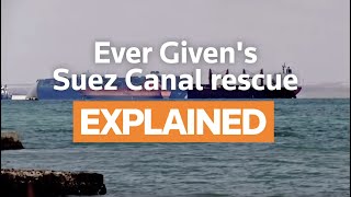 Explainer How the Suez Canal ship was freed [upl. by Ainav]