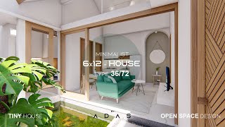 Desain Rumah Minimalis 6x12 type 3672 II Open Space House Design [upl. by Wohlert83]