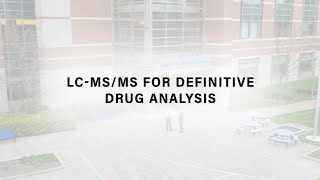 LCMSMS for Definitive Drug Analysis [upl. by Andromache]