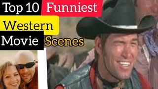 Top 10 Funniest Western Movie Scenes [upl. by Burrell]