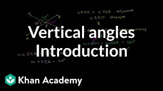 Introduction to vertical angles  Angles and intersecting lines  Geometry  Khan Academy [upl. by Aniahs921]