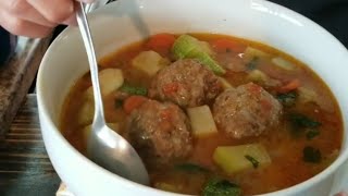 ALBONDIGAS DELICIOUS AND EASY WITH VEGETABLES ❤meatball soup with vegetables [upl. by Aicenaj]