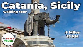 Catania Sicily Walking Tour  With Captions [upl. by Bollinger707]