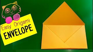 Super easy Origami Envelope Tutorial [upl. by Ennayhs]