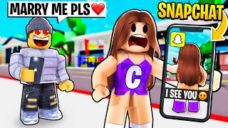 Pretending To Be A GIRL In ROBLOX SNAPCHAT [upl. by Neelik]