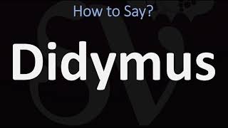 How to Pronounce Didymus CORRECTLY [upl. by Joyce]