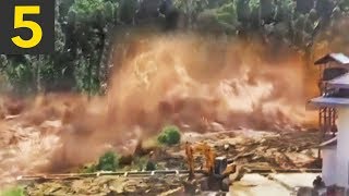 Top 5 LARGEST Flash Floods caught on video [upl. by Bautram986]