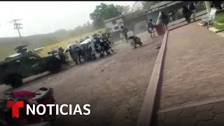 Enfrentamientos entre militares y civiles en Michoacán  Noticias Telemundo [upl. by Washko78]