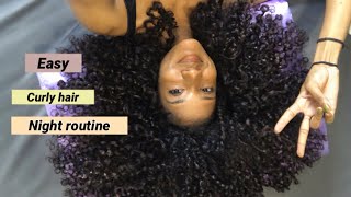 super quick curly hair night  morning routine  Laurscurls [upl. by Barhos]