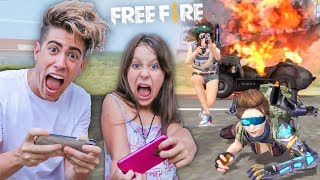 JUGANDO FREE FIRE CON MI HERMANITA DE 10 AÑOS ÉPICO [upl. by Pelagia]