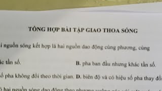 Giải Bài Tập Giao Thoa Sóng Từ Dễ Tới Khó [upl. by Doug]