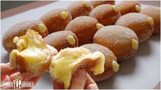 Melt In Your Mouth Vanilla Custard Cream Donuts Recipe [upl. by Etteniotnna]