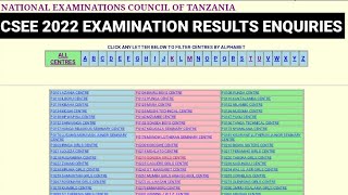 JINSI YA KUTAZAMA MATOKEO YA KIDATO CHA NNE 20222023  NECTA FORM FOUR 2022 [upl. by Augusta270]