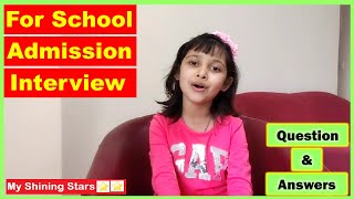 School Admission Interview Question amp Answers for KidsPreparation amp Tips For School Interview [upl. by Adaha457]