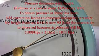 Aneroid Barometer [upl. by Hieronymus295]