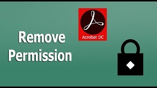 How to remove Permission or unlock from PDF Document Easily [upl. by Aleacin]