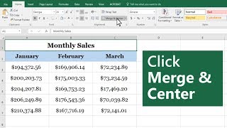 How to merge and unmerge cells in Microsoft Excel [upl. by Kathy]