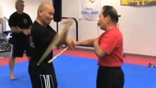 MUST SEE Grandmaster of Eskrima Atillo Balintawak WEAPONS sparring with student Virgil [upl. by Thurstan]