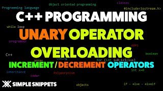 Increment amp Decrement Operator Overloading in C  Unary Operator Overloading Program Example [upl. by Lud]