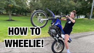 LEARN HOW TO WHEELIE  step by step tutorial [upl. by Emina583]