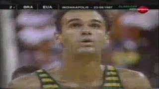 Oscar Schmidt 46pts vs USA  Final Pan Americano de Basquete 1987 [upl. by Jordanson979]