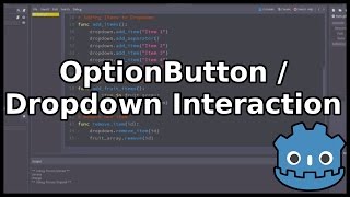 OptionButton  Dropdown Interaction ► Nodes in Godot Engine [upl. by Walley]