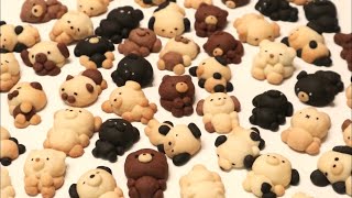 どうぶつスノーボールクッキーの作り方🍪animal snowboll cookies [upl. by Akisey]