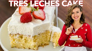 Easy Tres Leches Cake Recipe  Three Milk Cake [upl. by Vaughan]