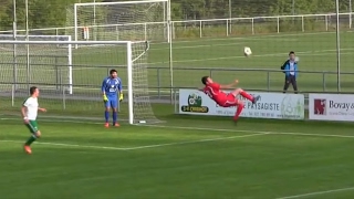 Defender scores stunning overhead kick … own goal – video [upl. by Neysa]