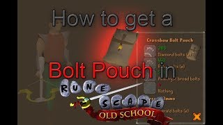 How to get a bolt pouch OSRS [upl. by Iong]