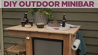 How To Build an Outdoor Minibar  DIY Network [upl. by Lemak506]