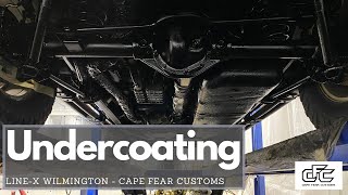 Undercoating Process  LineX Cape Fear Customs [upl. by Haggar]