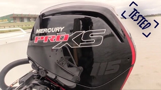 Tested  Mercury ProXS 115HP 4 stroke 21L [upl. by Cordalia]