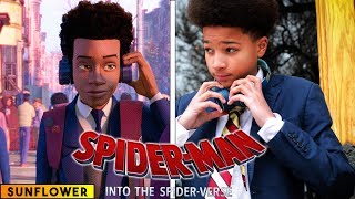 Sunflower  Spiderman Into the Spider Verse  in real life [upl. by Naahsar]