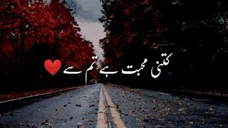 Kitni Muhabbat Hai Tumse  Sad Shero Shayari Status In Urdu  Dukhiya Poetry Hindi [upl. by Teddman]