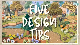 5 Design Tips to elevate your island  Animal Crossing New Horizons [upl. by Ait]