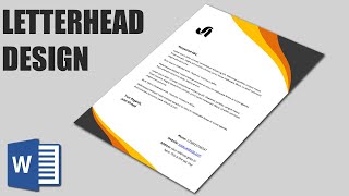 How to Design Letterhead in Word  Letterhead in Word  MS Word Tutorial [upl. by Cirdet607]