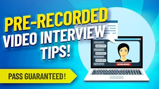 PRERECORDED VIDEO INTERVIEW TIPS Questions amp BRILLIANT ANSWERS [upl. by Ayouqes871]