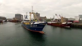 Aerial Film of Peterhead Harbour Aberdeenshire Scotland [upl. by Kezer516]