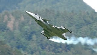 Saab JAS39C Gripen Swedish Air Force flying Display Mollis Zigermeet 2019 AirShow [upl. by Veriee851]