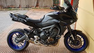 Yamaha Tracer 900 MT09 BeforeAfter SC Project Exhaust Sound [upl. by Aeslek]