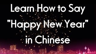 Learn How To Say quotHappy New Yearquot in Chinese [upl. by Lahcym]