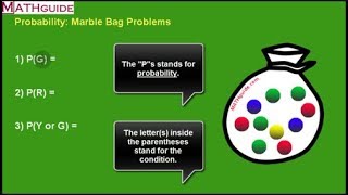 Probability Marble Bag Problems [upl. by Yrrah]