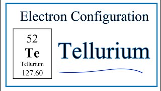 Electron Configuration for Te Tellurium [upl. by Domonic]