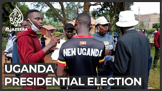 Uganda votes in tense presidential election [upl. by Nilrem226]