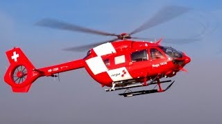 NEW REGA Rescue Helicopter H145 Landing at Bern [upl. by Adiv]